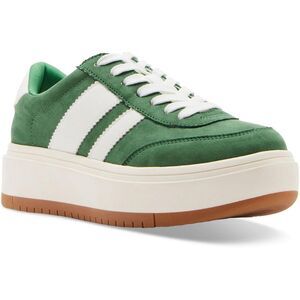 Madden Girl Green and White Platform Sneakers